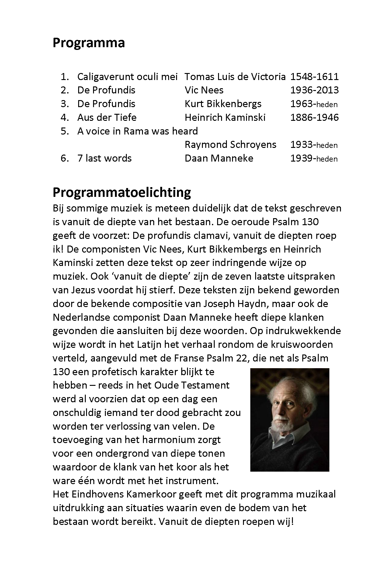 Programma "Vanuit de diepten" kan even niet getoond worden.